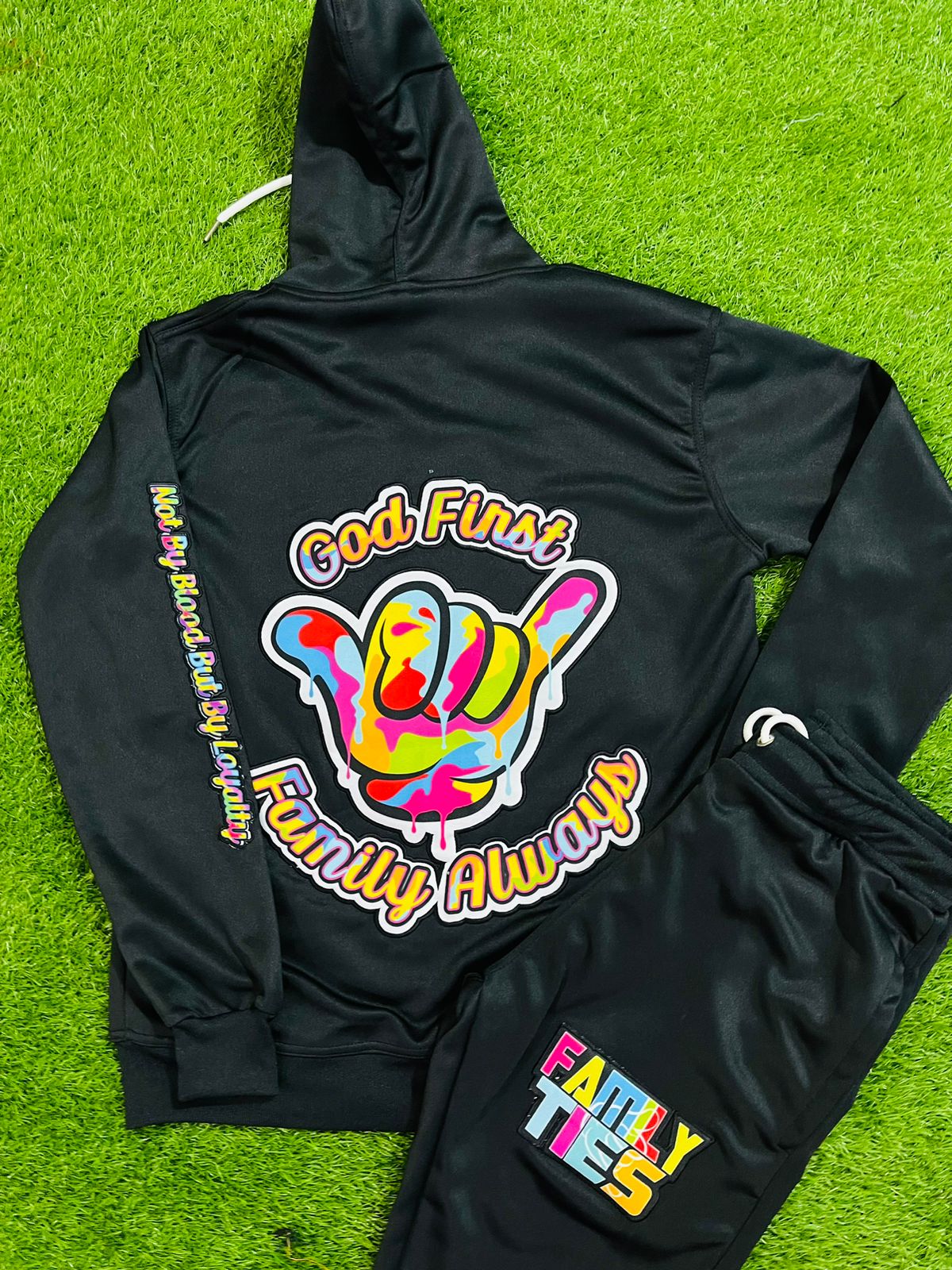 Black God First Family Ties Track Suit