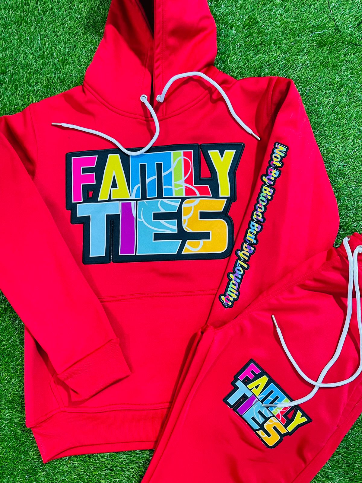 Red God First Family Ties Track Suit